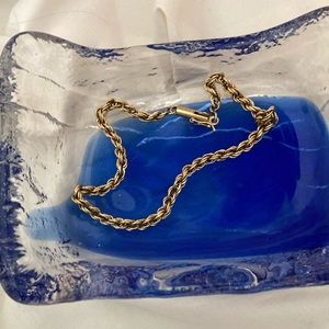 Solid gold rope bracelet